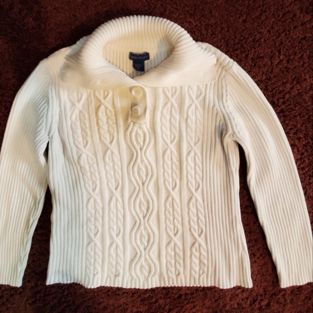 Sweater pull over button top